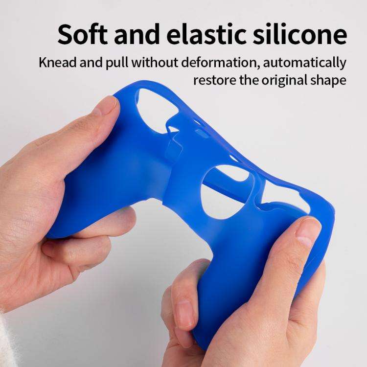 For Nintendo Switch Pro Game Handle Solid Color Silicone Protective Cover(Black)