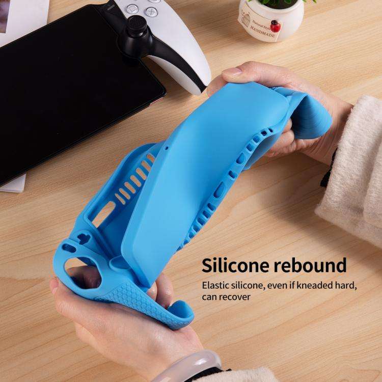 For Sony PlayStation Portal Handheld Game Console Silicone Protective Cover(Blue)