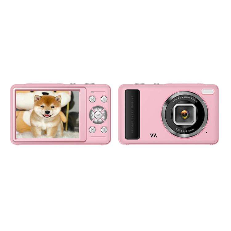 DC15 2.4 inch 18X Digital Zoom Camera 4K HD Video 64MP Shooting(Pink)