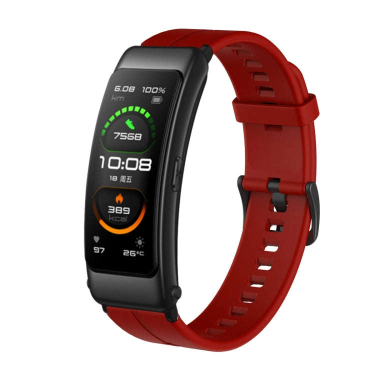 For Huawei TalkBand B6 Silicone Watch Band(Dark Red)