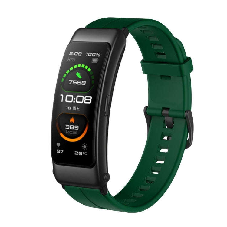 For Huawei TalkBand B6 Silicone Watch Band(Army Green)