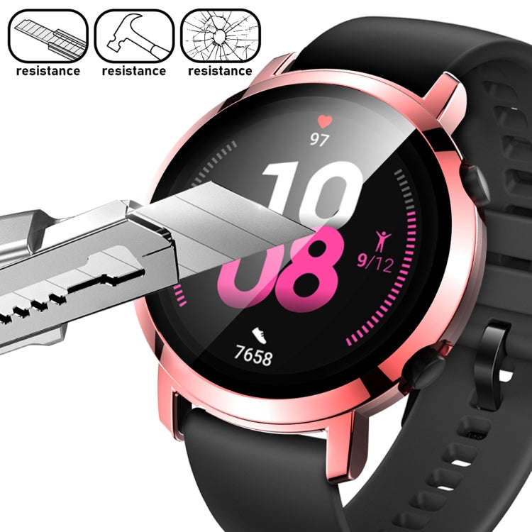 For Huawei Watch GT2 42mm 2 in 1  Tempered Glass Screen Protector + Fully Plating PC Case(Fink)