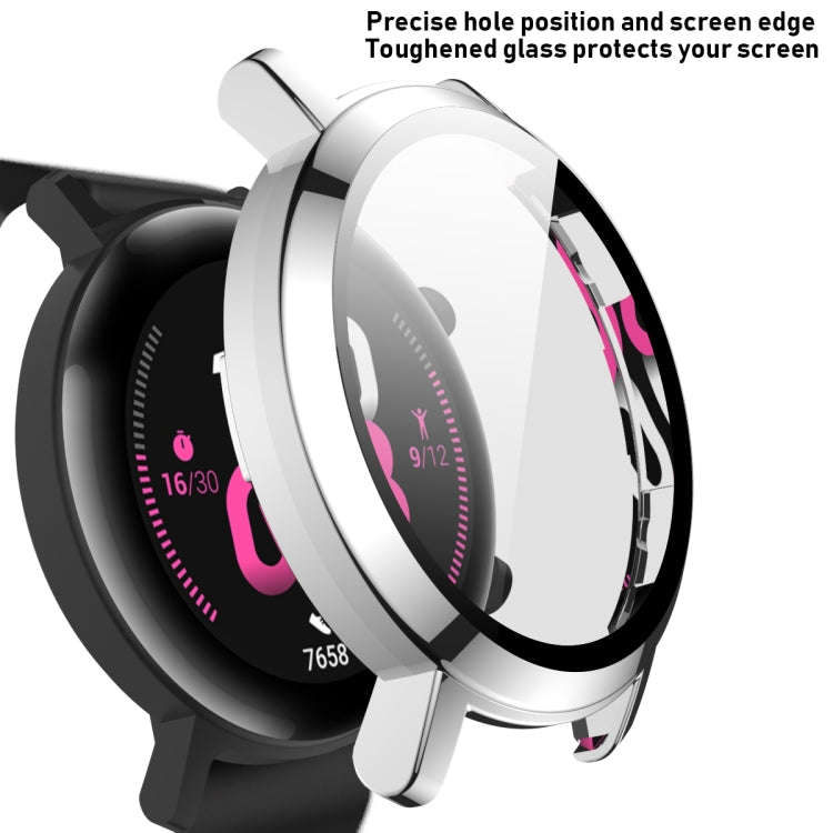 For Huawei Watch GT2 42mm 2 in 1  Tempered Glass Screen Protector + Fully Plating PC Case(Transpa...