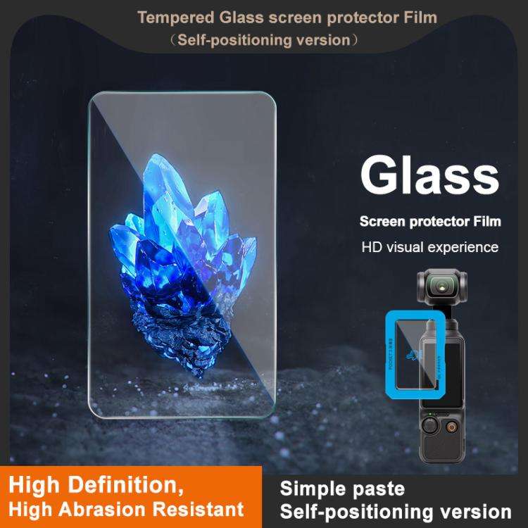 For DJI Osmo Pocket 3 imak Tempered Glass Film, Self-positioning Version