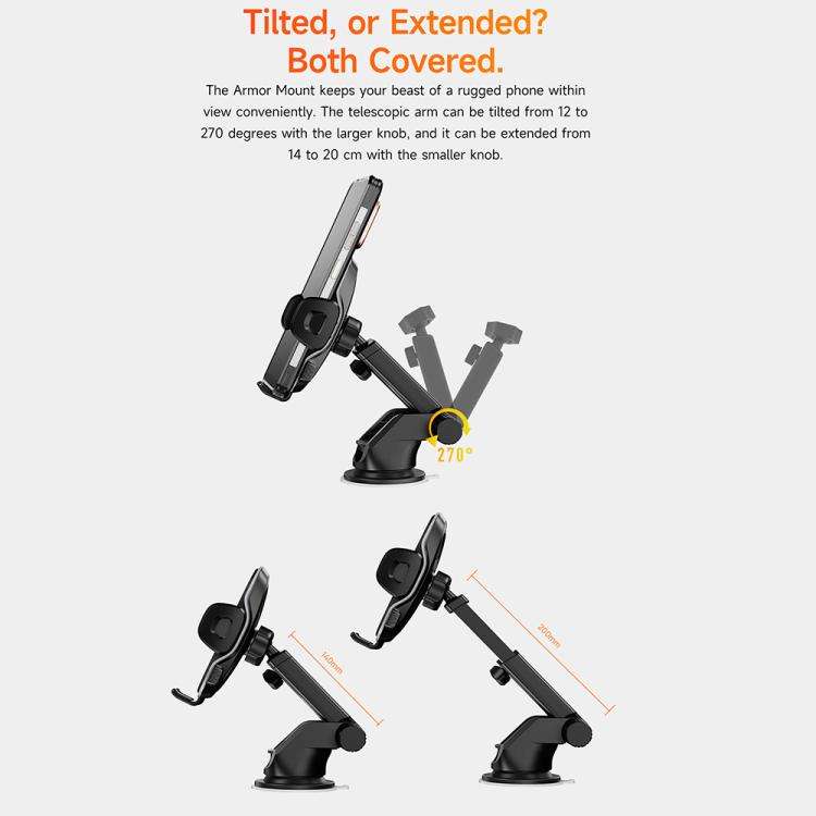 Ulefone UAN03 Armor Mount Car / Desktop Phone Holder, Standard Model(Black)