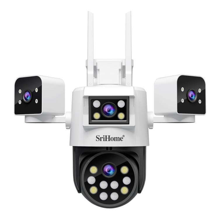 SriHome SH066 8MP HD Quad Lens Security Camera, Support Full Color Night Vision / Two-way Audio(U...