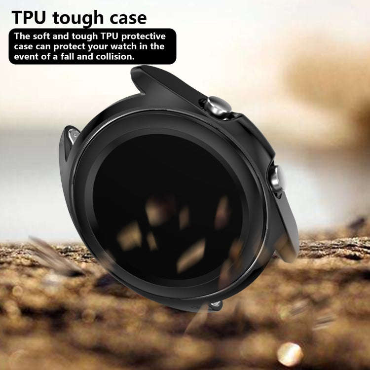 For Samsung Galaxy Watch 3 41mm Electroplating Hollow Half-pack TPU Protective Case(Black)