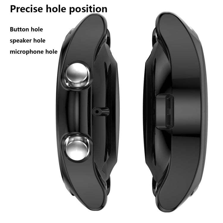 For Samsung Galaxy Watch 3 41mm Electroplating Hollow Half-pack TPU Protective Case(Black)