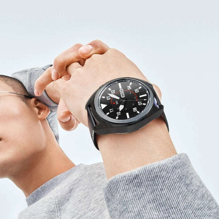 For Samsung Galaxy Watch 3 41mm Electroplating Hollow Half-pack TPU Protective Case(Black)