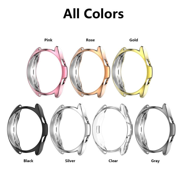 For Samsung Galaxy Watch 3 41mm Electroplating Hollow Half-pack TPU Protective Case(Silver)