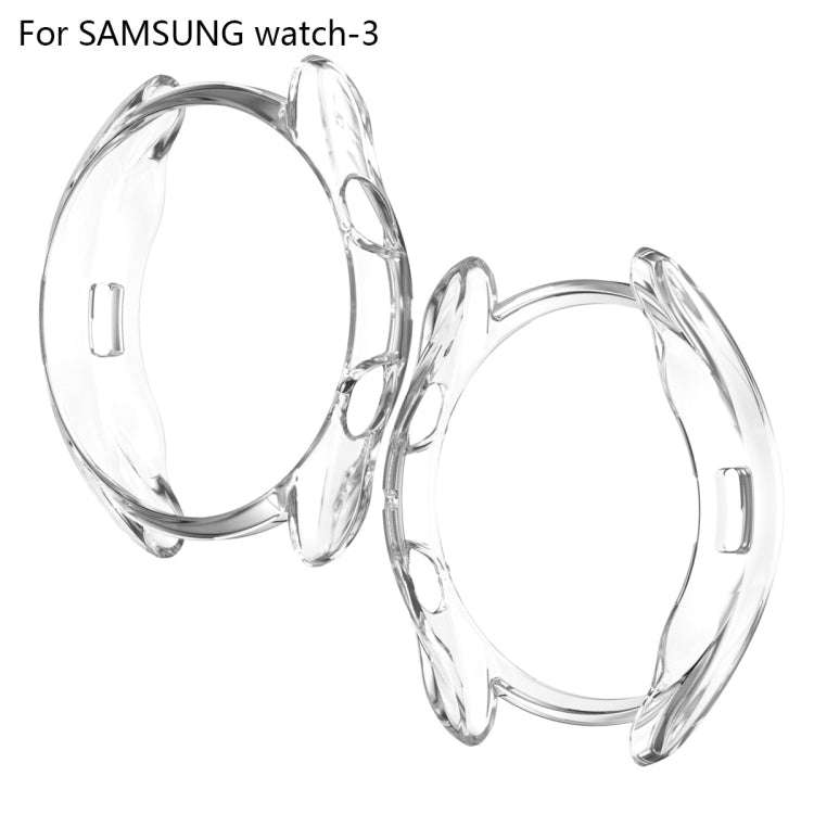 For Samsung Galaxy Watch 3 41mm Electroplating Hollow Half-pack TPU Protective Case(Transparent)