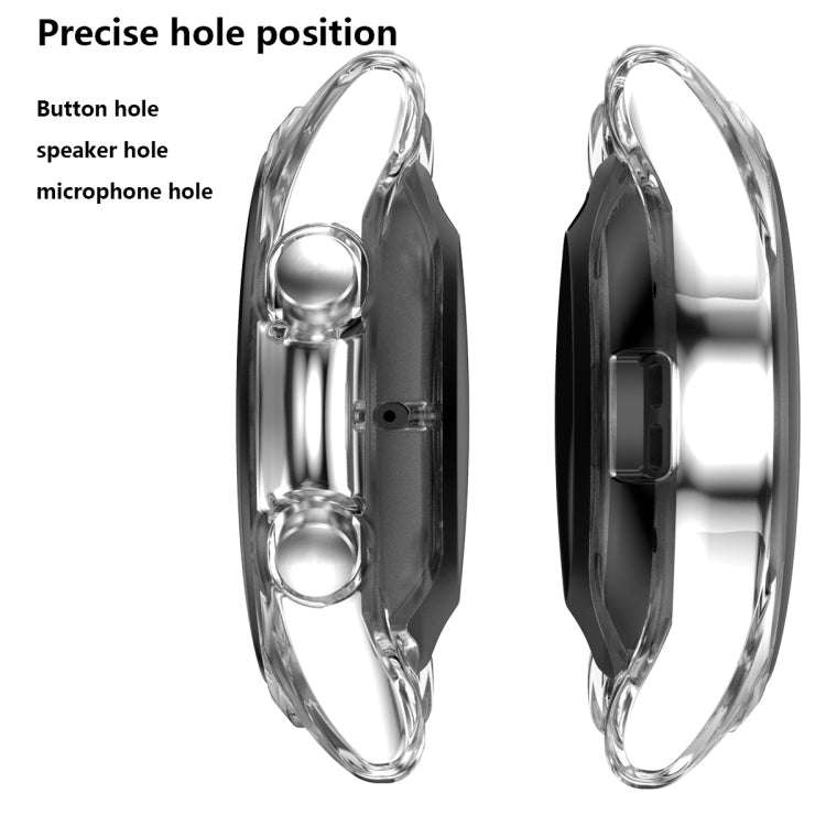 For Samsung Galaxy Watch 3 41mm Electroplating Hollow Half-pack TPU Protective Case(Transparent)