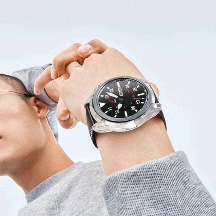 For Samsung Galaxy Watch 3 41mm Electroplating Hollow Half-pack TPU Protective Case(Transparent)