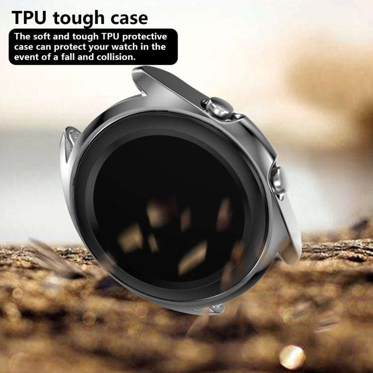 For Samsung Galaxy Watch 3 45mm Electroplating Hollow Half-pack TPU Protective Case(Gray)