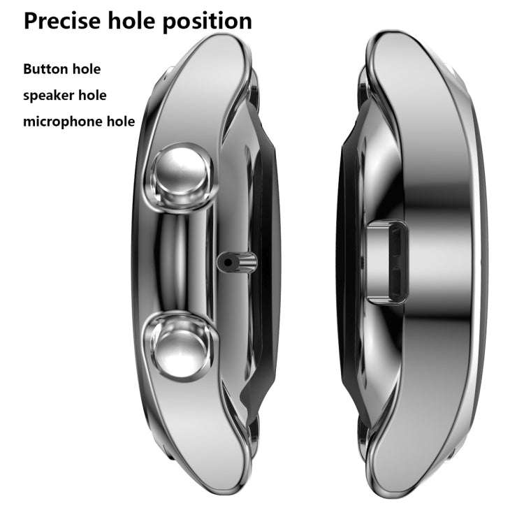 For Samsung Galaxy Watch 3 45mm Electroplating Hollow Half-pack TPU Protective Case(Gray)