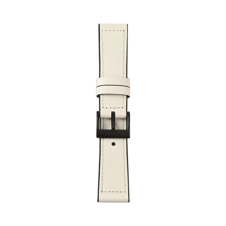 For Samsung Galaxy Watch 3 41mm TPU + Leather Watch Band(White)