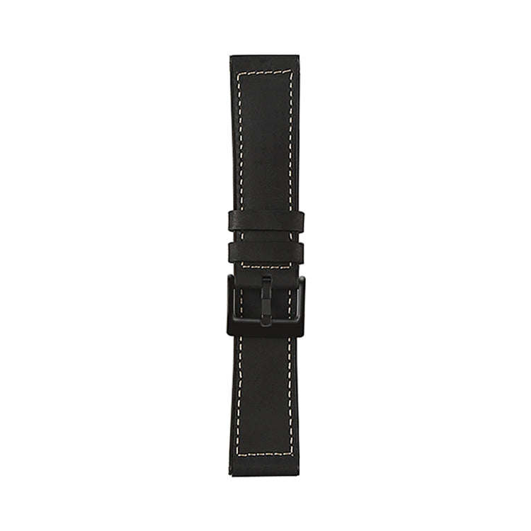 For Samsung Galaxy Watch 3 45mm TPU + Leather Watch Band(Black)