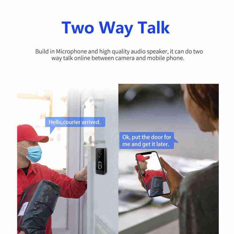 ESCAM V5 TUYA 1080P Intelligent Two-Way Voice Night Vision Wireless Doorbell(Black)