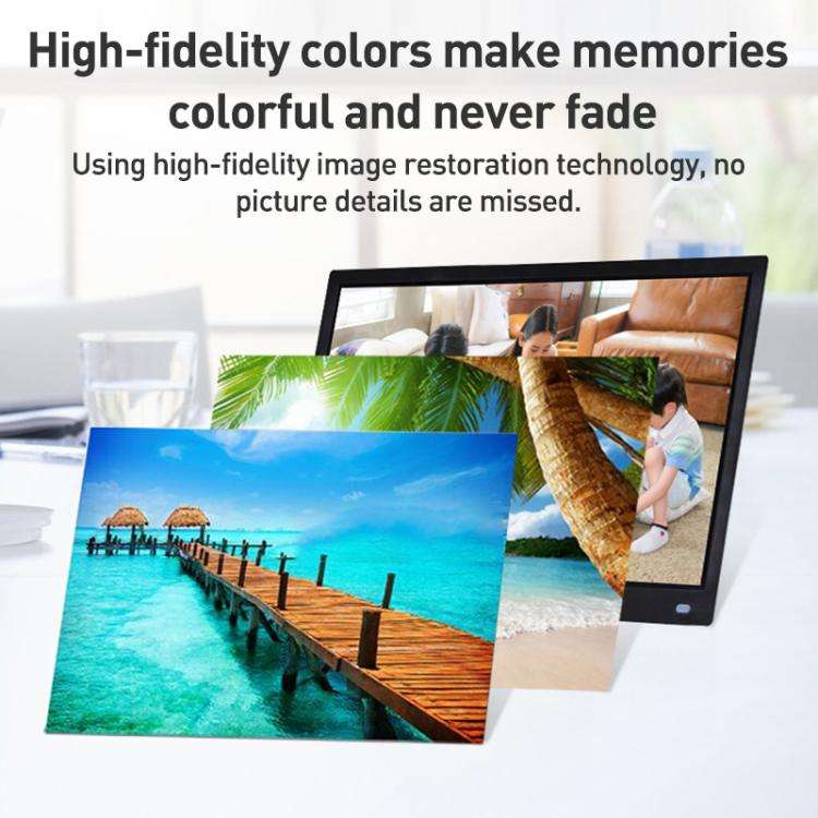 XCLT-1730 17.3 inch LED HD Screen WIFI Cloud Photo Frame with Stand, Plug:EU Plug(White)