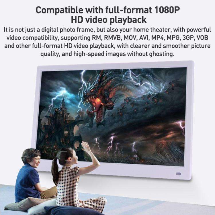 XCLT-1730 17.3 inch LED HD Screen WIFI Cloud Photo Frame with Stand, Plug:EU Plug(White)