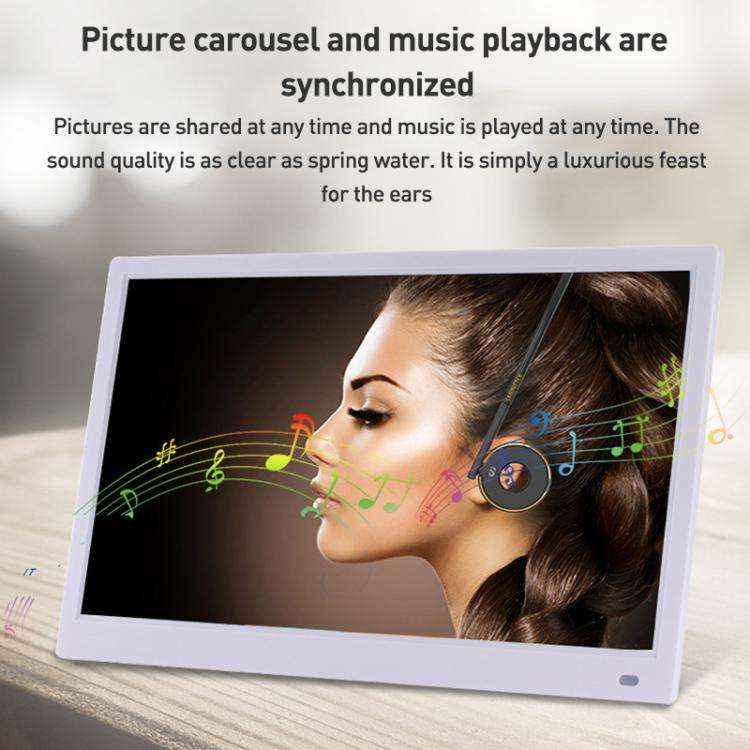 XCLT-1730 17.3 inch LED HD Screen WIFI Cloud Photo Frame with Stand, Plug:EU Plug(White)