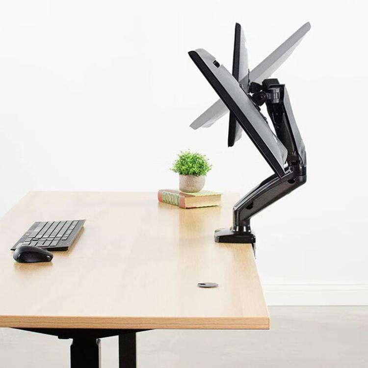 Lenovo Thinkplus ZJA1 Clip-on Desktop Dual-Arm Monitor Holder(Black)