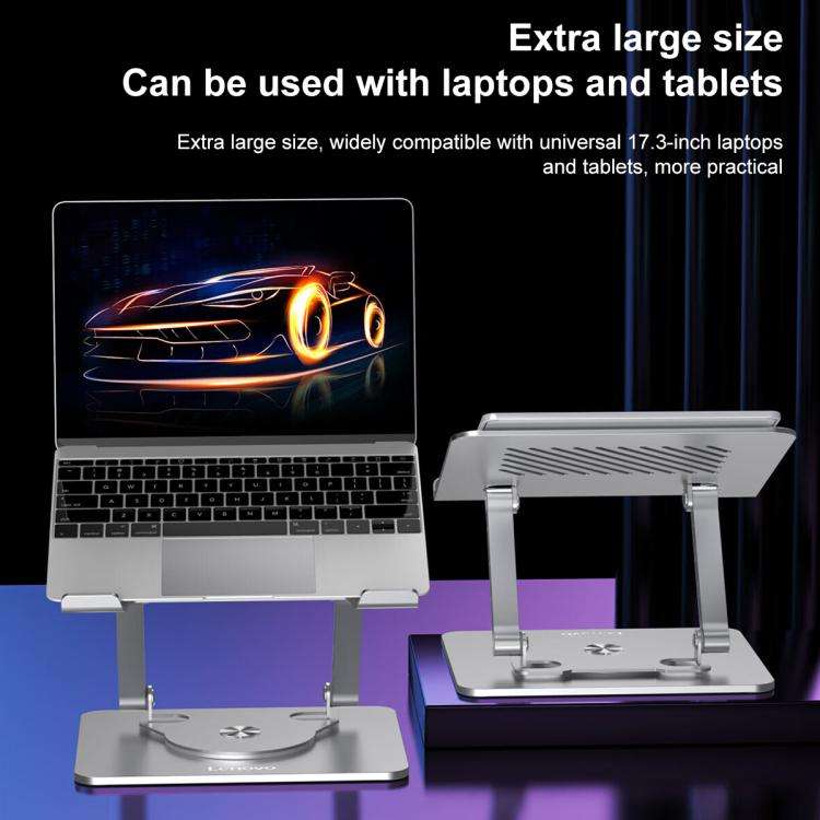 Lenovo Thinkplus ZJA7 360 Degree Rotating Laptop Heat Dissipation Metal Holder(Silver)