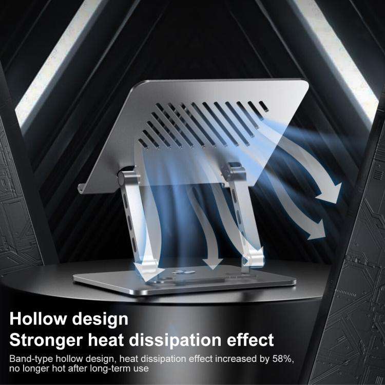 Lenovo Thinkplus ZJA7 360 Degree Rotating Laptop Heat Dissipation Metal Holder(Grey)