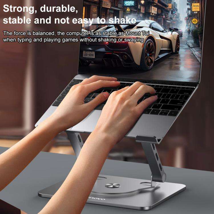 Lenovo Thinkplus ZJA7 360 Degree Rotating Laptop Heat Dissipation Metal Holder(Grey)