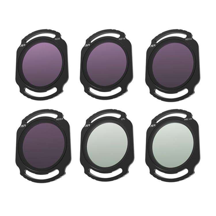 For DJI O4 Air Unit Pro / Avata 2 JSR YB Series Camera Lens Filter, Filter:6 in 1 ND8-64 UV CPL