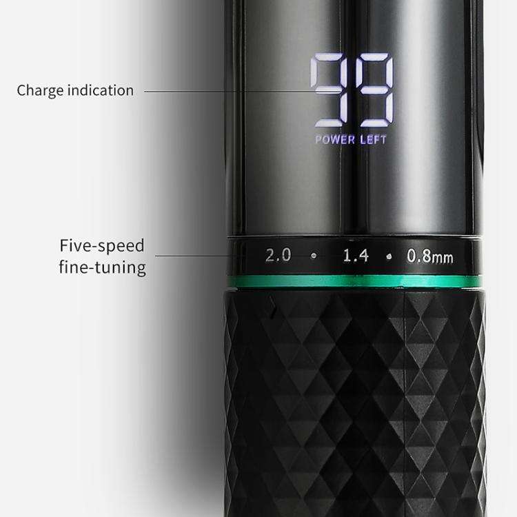VGR V-256 5-gear Fine-tuning Digital Display USB Hair Clipper with Holder(Black)