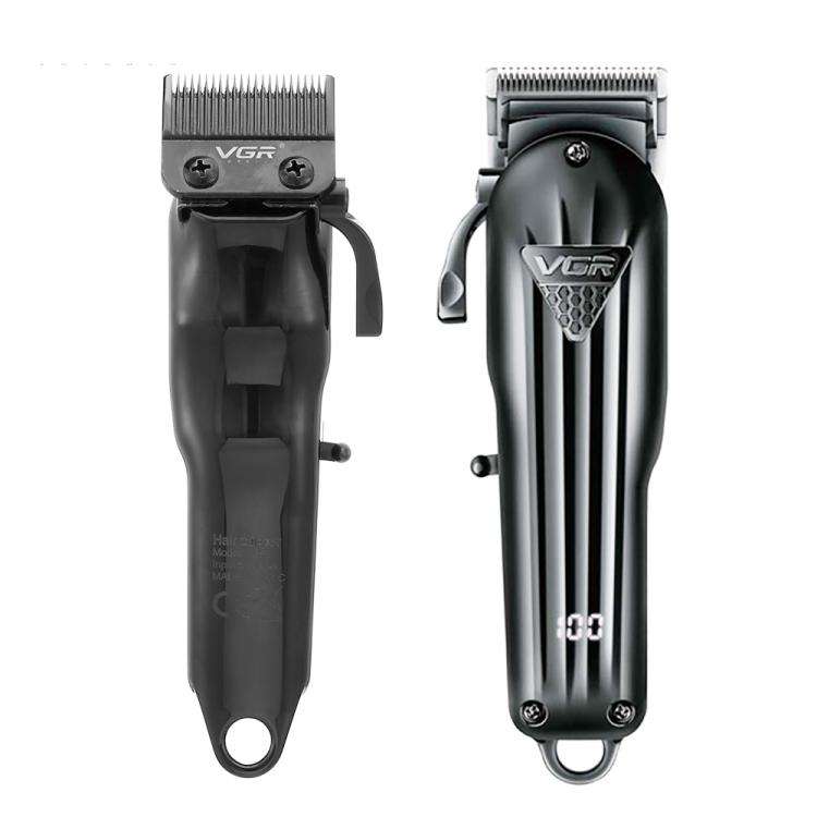 VGR VGR-282 4-gear Fine-tuning Digital Display USB Electric Hair Clipper(Black)