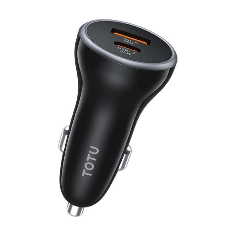 TOTU CC-5 65W USB-A and USB-C / Type-C Dual Ports Fast Charging Car Charger(Black)