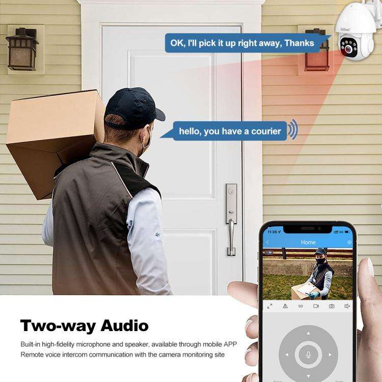 SriHome NVS001E-IPC039B 5MP 8CH HD NVR Wireless Cameras Set, Plug:US Plug
