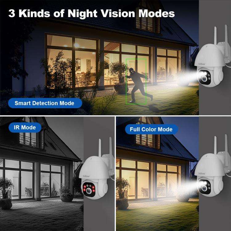 SriHome NVS001E-IPC039B 5MP 8CH HD NVR Wireless Cameras Set, Plug:US Plug