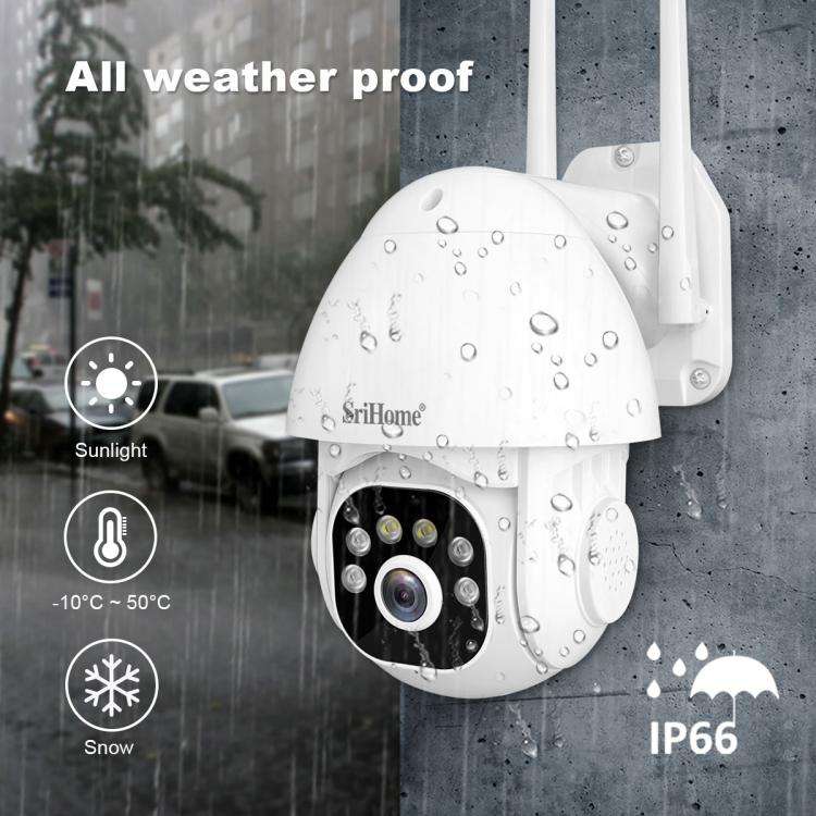 SriHome NVS001E-IPC039B 5MP 8CH HD NVR Wireless Cameras Set, Plug:US Plug