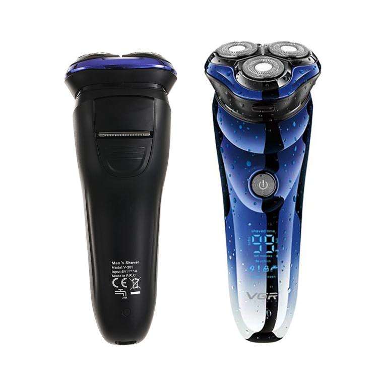 VGR V-305 Rotating Three-blade IPX7 Men Electric Shaver(Blue)