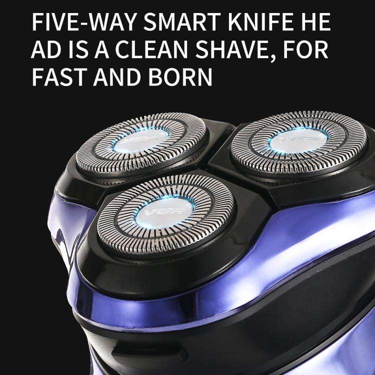 VGR V-305 Rotating Three-blade IPX7 Men Electric Shaver(Blue)