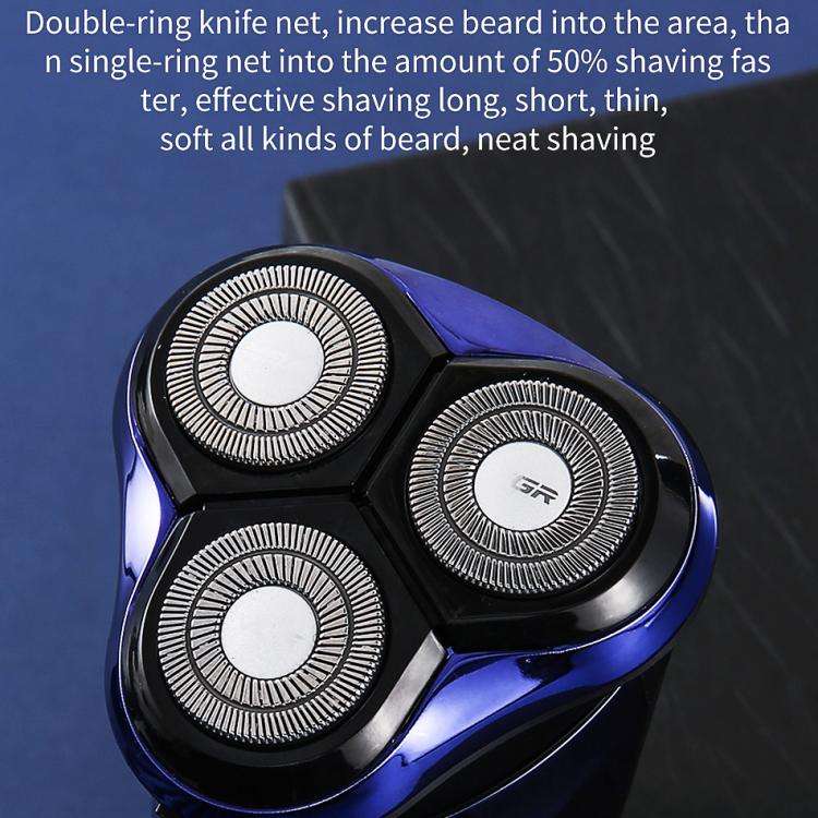 VGR V-305 Rotating Three-blade IPX7 Men Electric Shaver(Blue)
