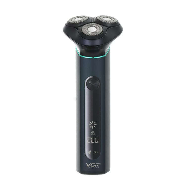 VGR V-310 Digital Display Three-blade IPX7 Electric Shaver(Black)