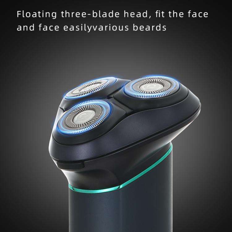 VGR V-310 Digital Display Three-blade IPX7 Electric Shaver(Black)