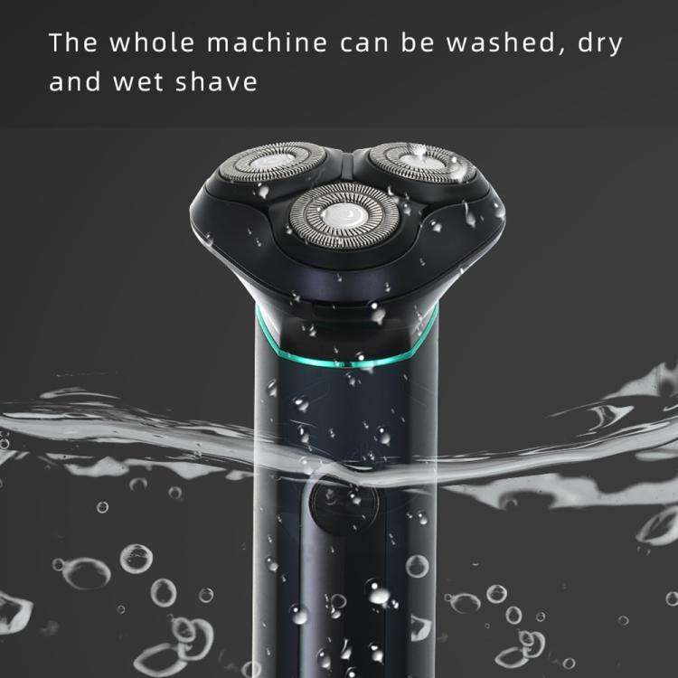 VGR V-310 Digital Display Three-blade IPX7 Electric Shaver(Black)