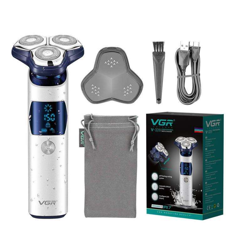 VGR V-328 3D Floating Cutting Blade IPX7 Electric Shaver(Black)