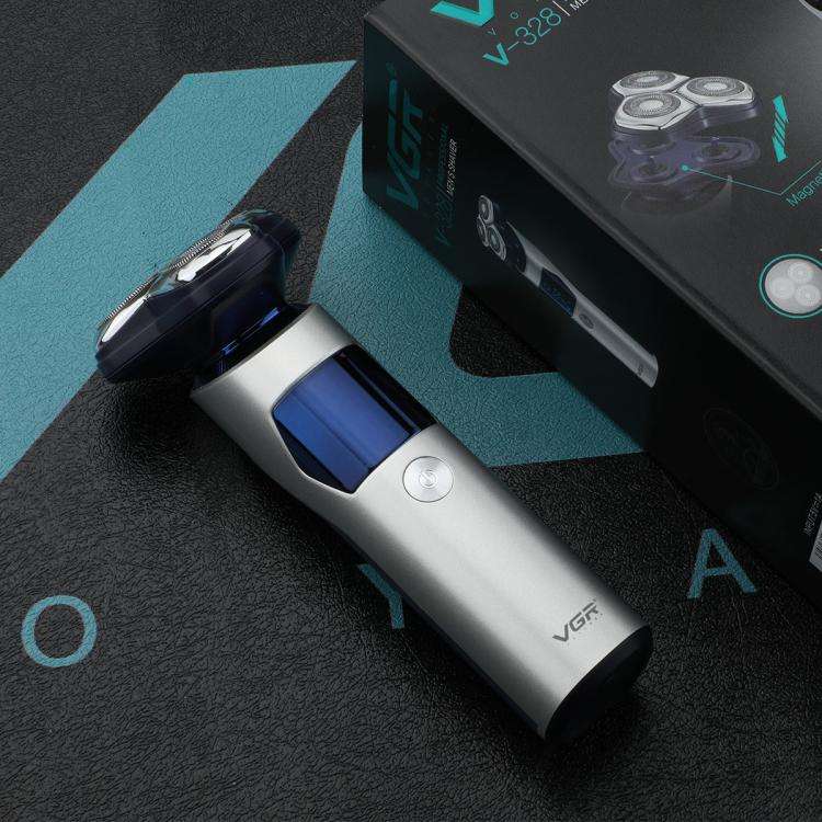 VGR V-328 3D Floating Cutting Blade IPX7 Electric Shaver(Black)