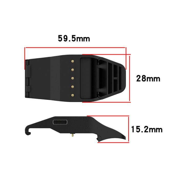 For Garmin T5 / T15 / TT10 Dog Collar Portable Dual Port Dog Tracker Charger(Black)