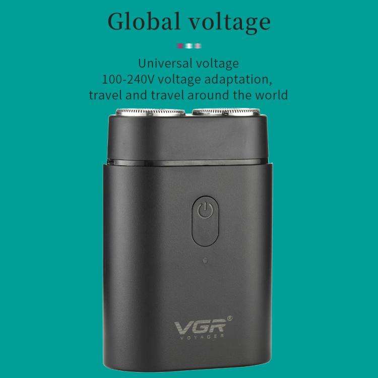 VGR V-341 Rotating 2 Cuttter Head Portable Electric Shaver(Black)