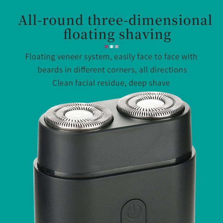 VGR V-341 Rotating 2 Cuttter Head Portable Electric Shaver(Black)