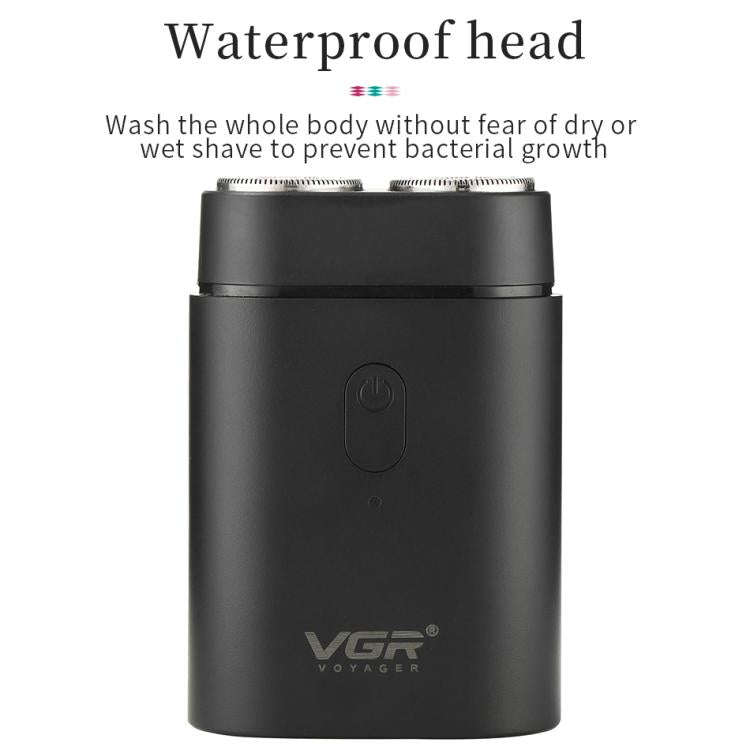 VGR V-341 Rotating 2 Cuttter Head Portable Electric Shaver(Black)