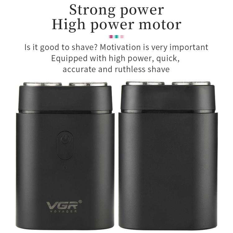 VGR V-341 Rotating 2 Cuttter Head Portable Electric Shaver(Black)