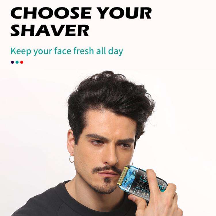 VGR V-352 Double Cutter Head Portable Electric Foil Shaver(Transparent Black)